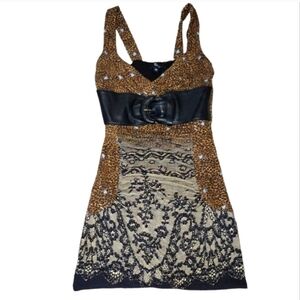 Sky Leopard Print Dress Made in USA